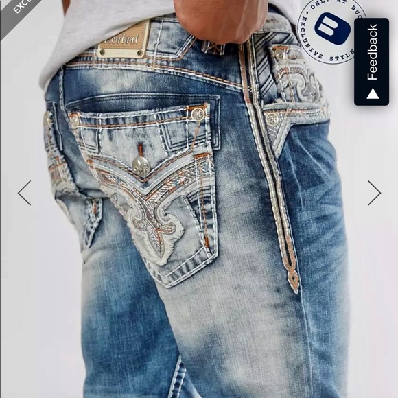 Rock Revival Sheen Straight Stretch Jean 36 x 32 - Picture 13 of 13